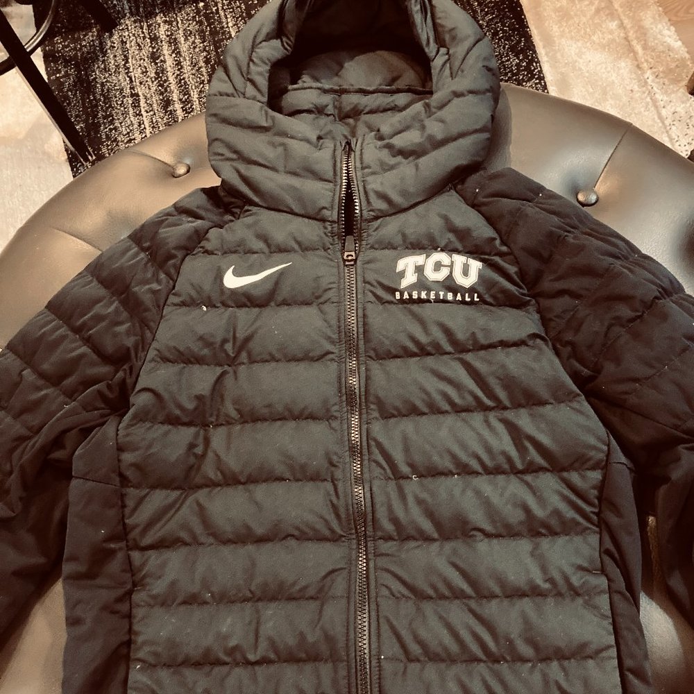 Nike / TCU Basketball Black Bomber Jacket & Hat Combo Size Small.